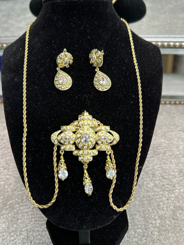 Traditional Moroccan Necklace And Earrings -Set