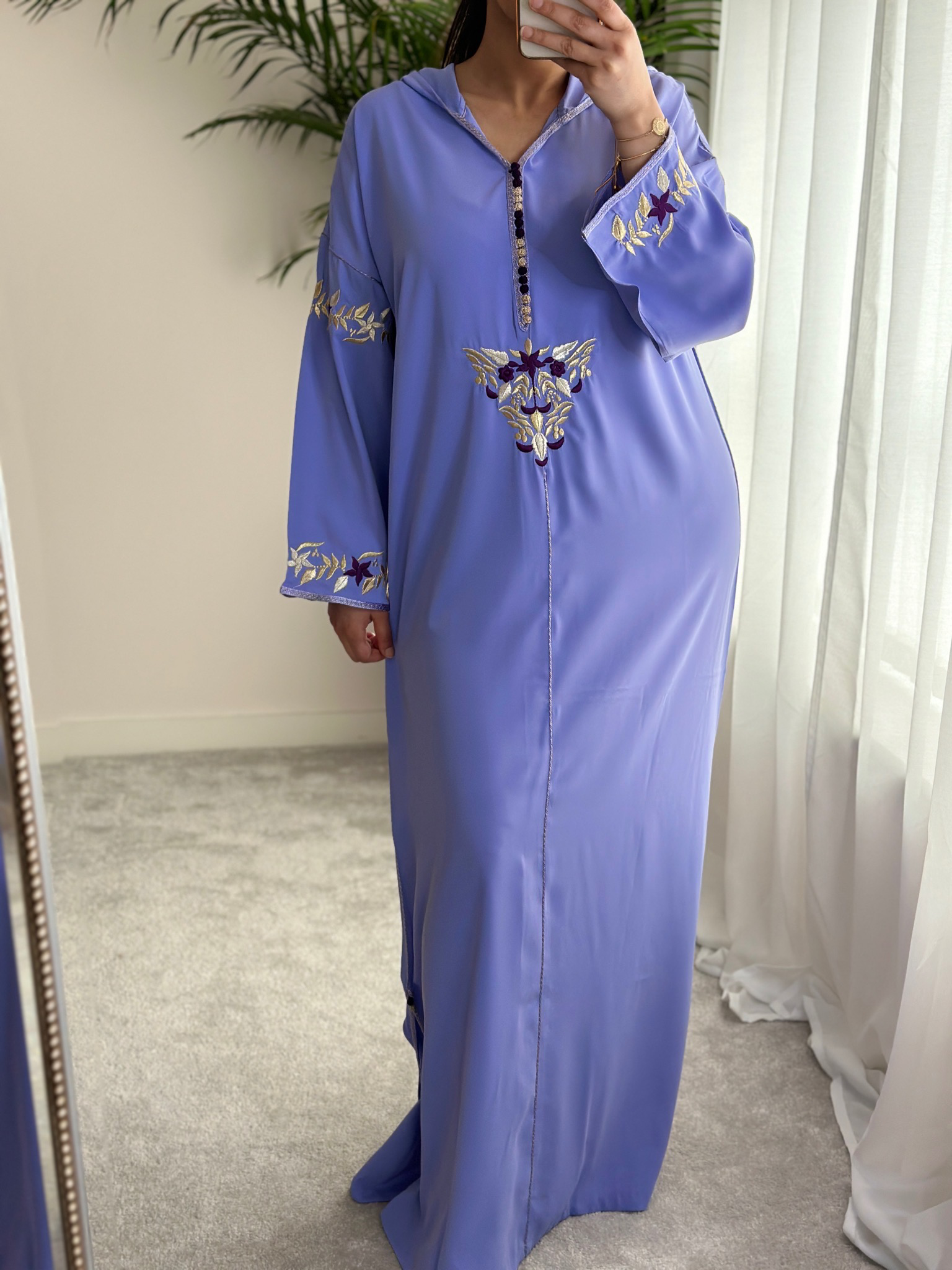 Moroccan Jellaba In Dodger Blue