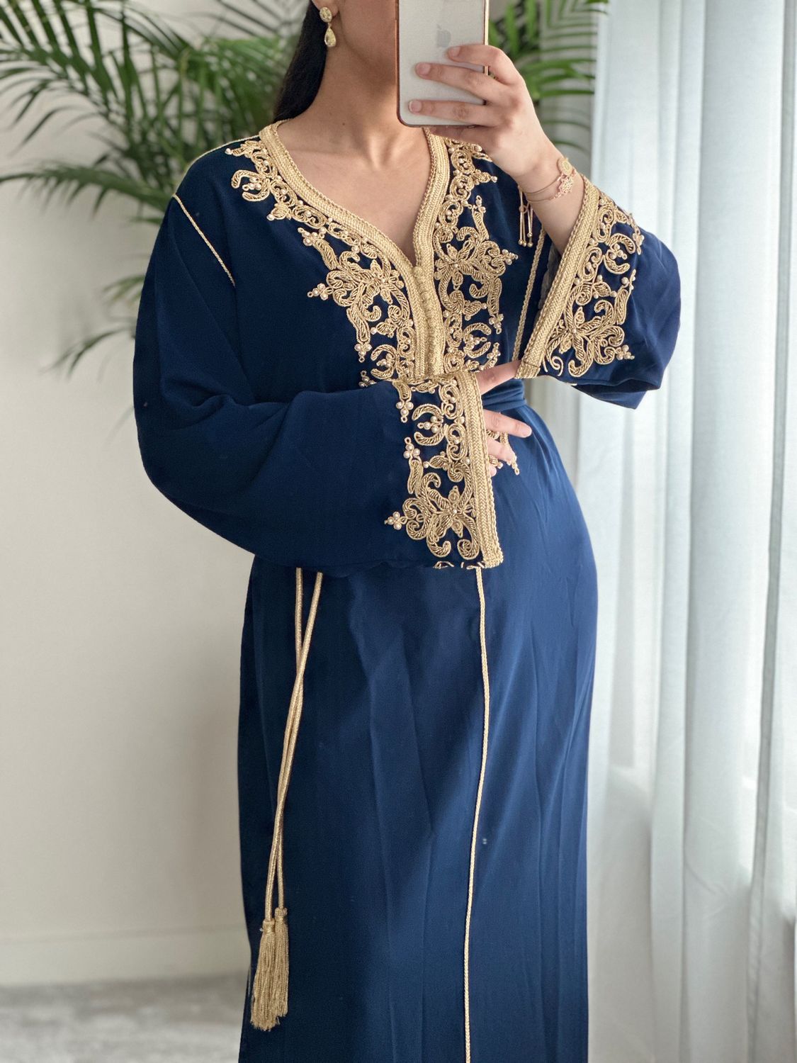 Kaftan Sary In Navy Blue