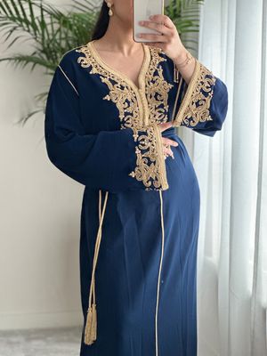 Kaftan Sary In Navy Blue