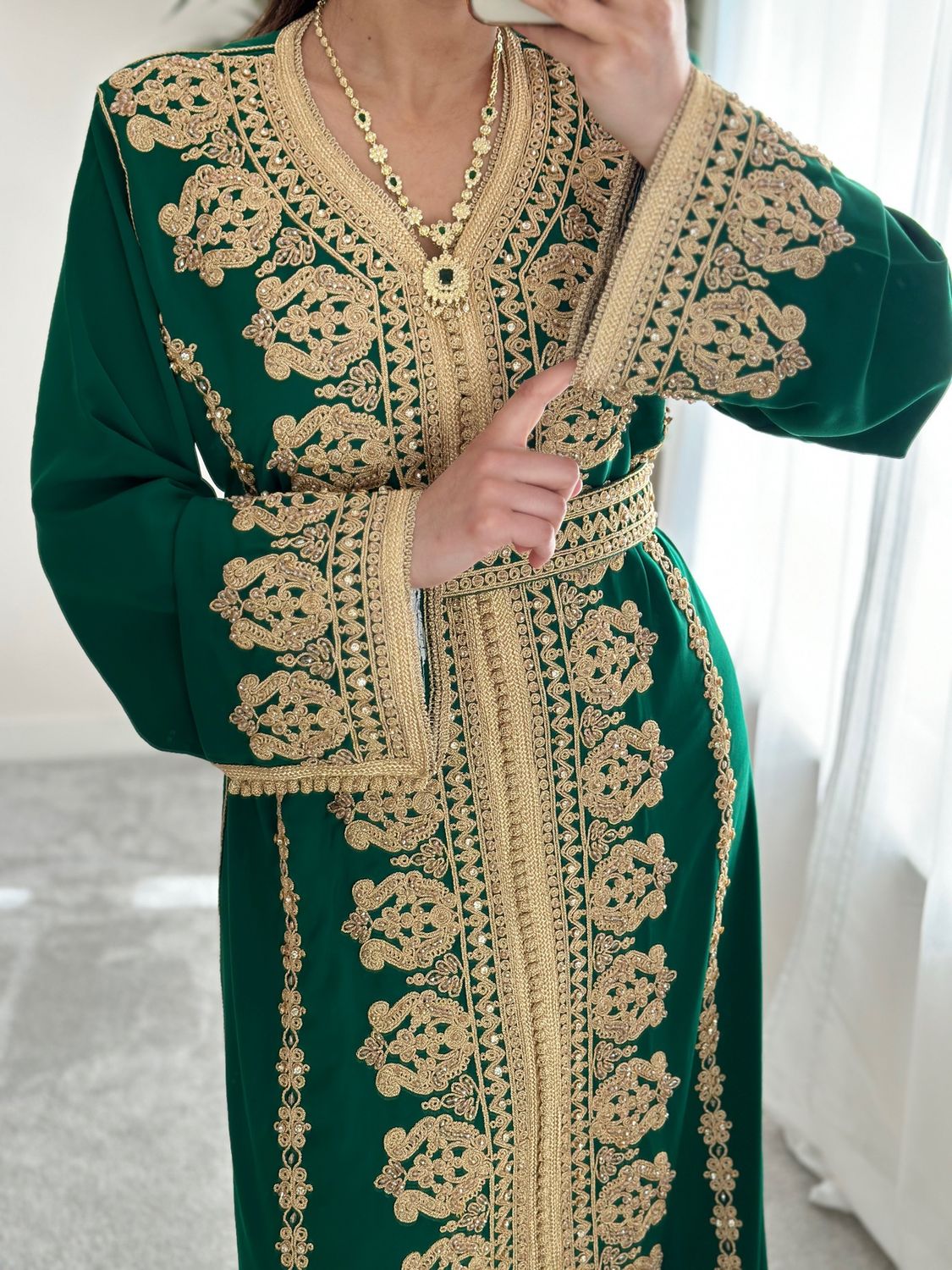 Kaftan KAMAR IN ROYAL GREEN