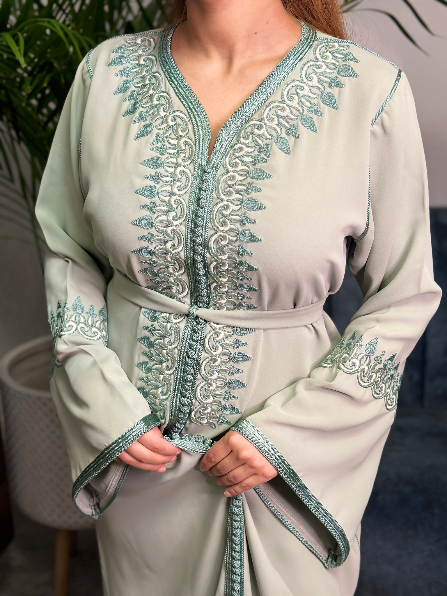 Kaftan Hareem in Sage Green