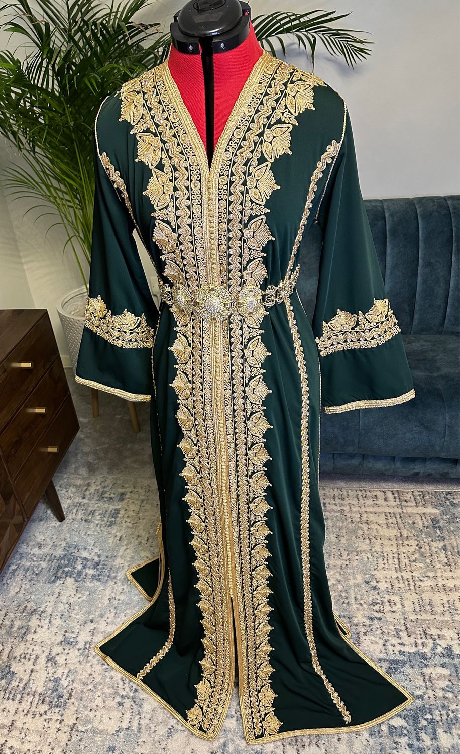 Kaftan AHLAM In Bridal Green