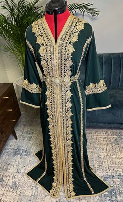 Kaftan AHLAM In Bridal Green
