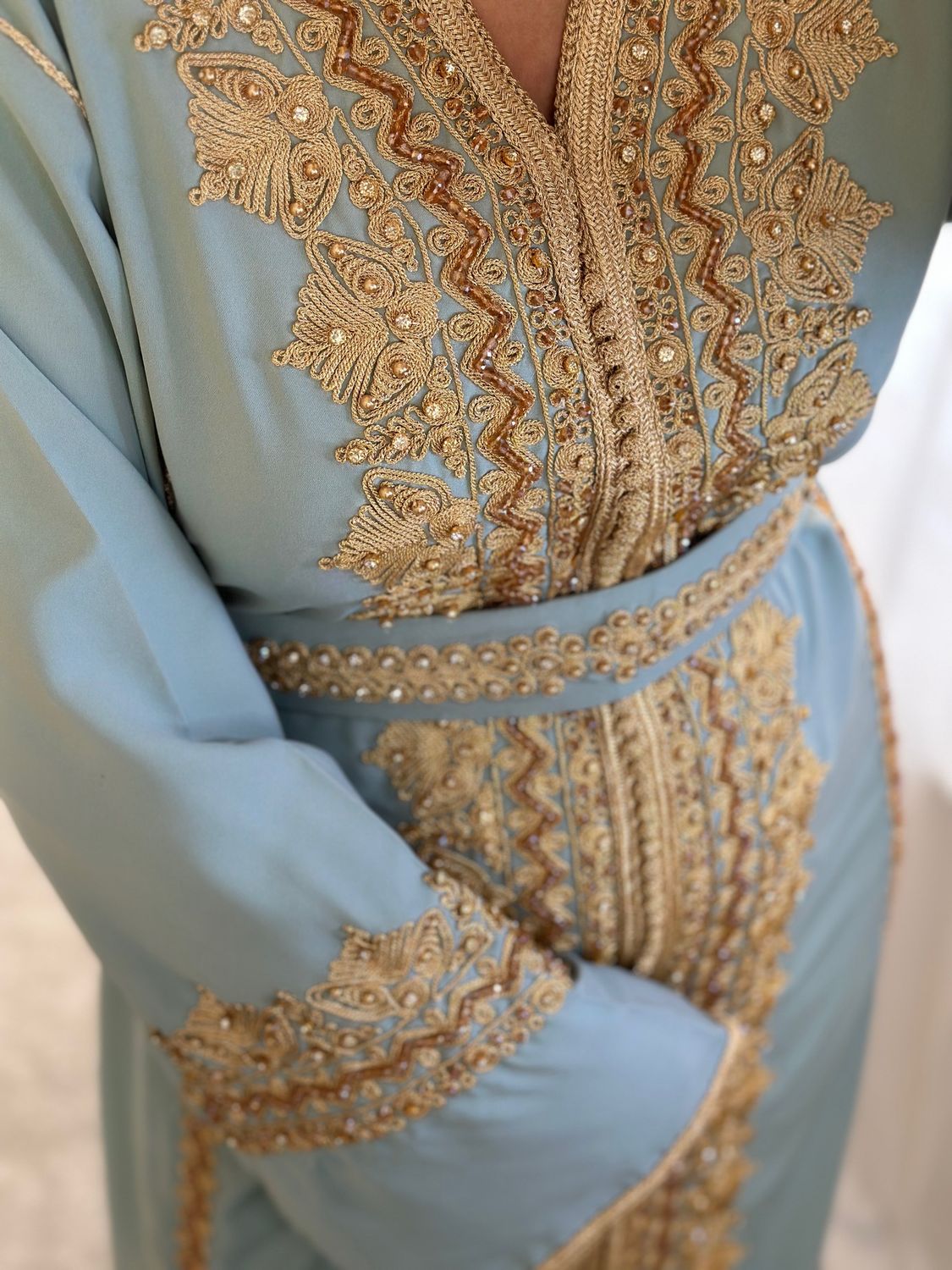 Kaftan AHLAM In Light Turquoise
