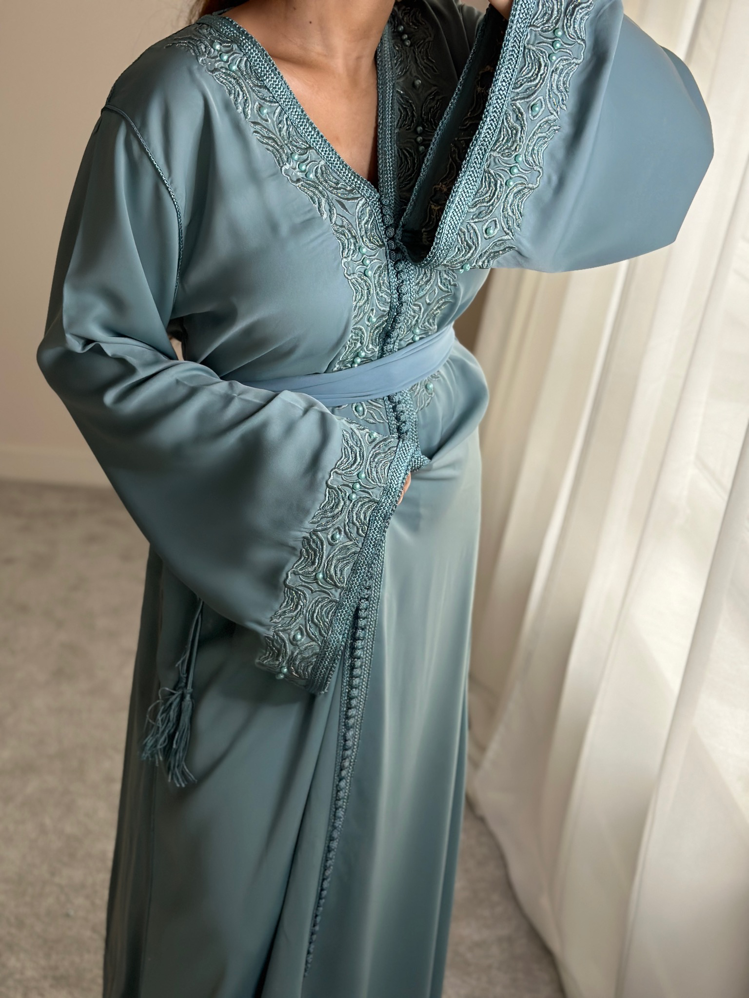 Kaftan HAREEM in Steel Blue