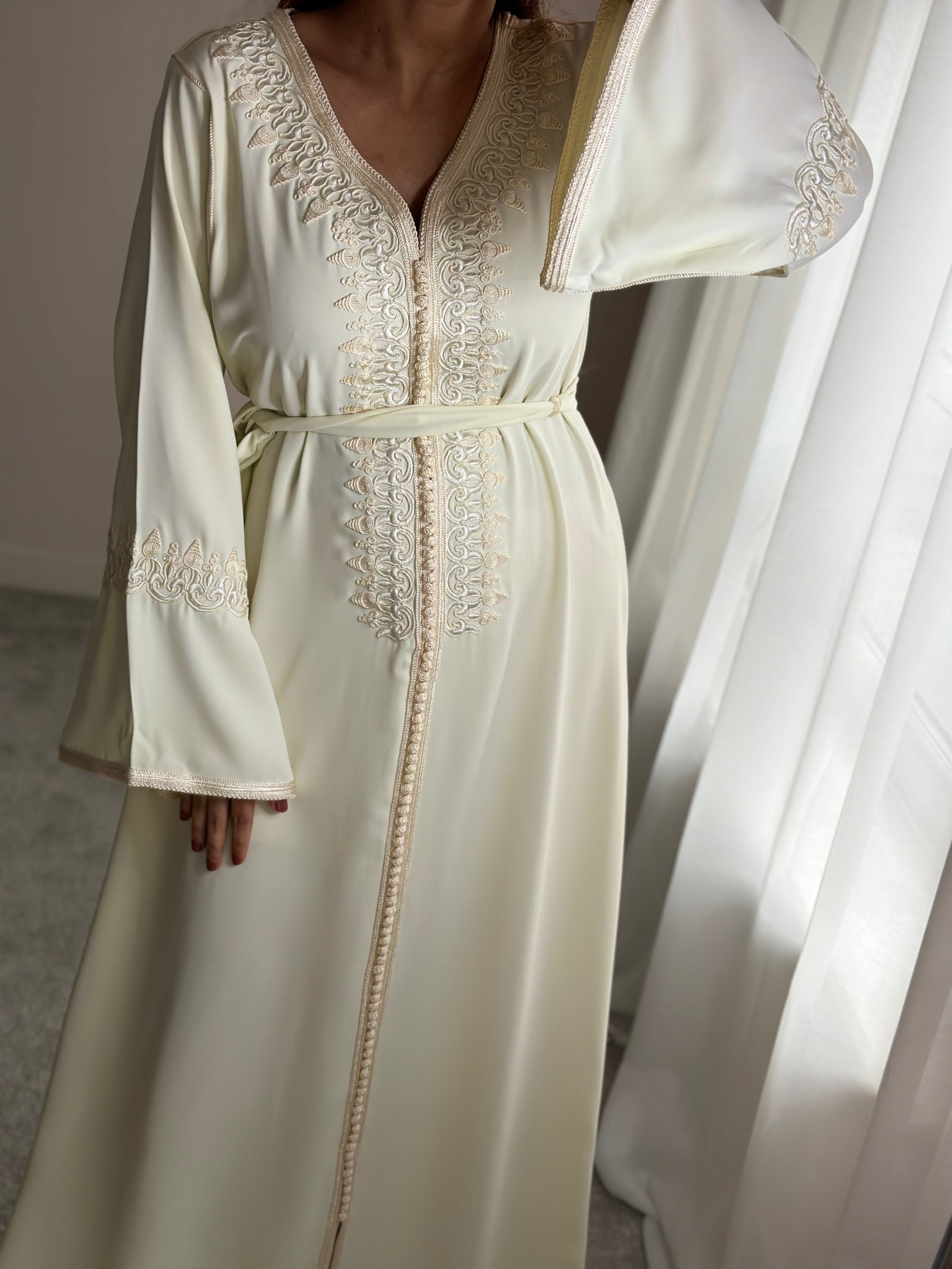 Kaftan Hareem In Light Cream