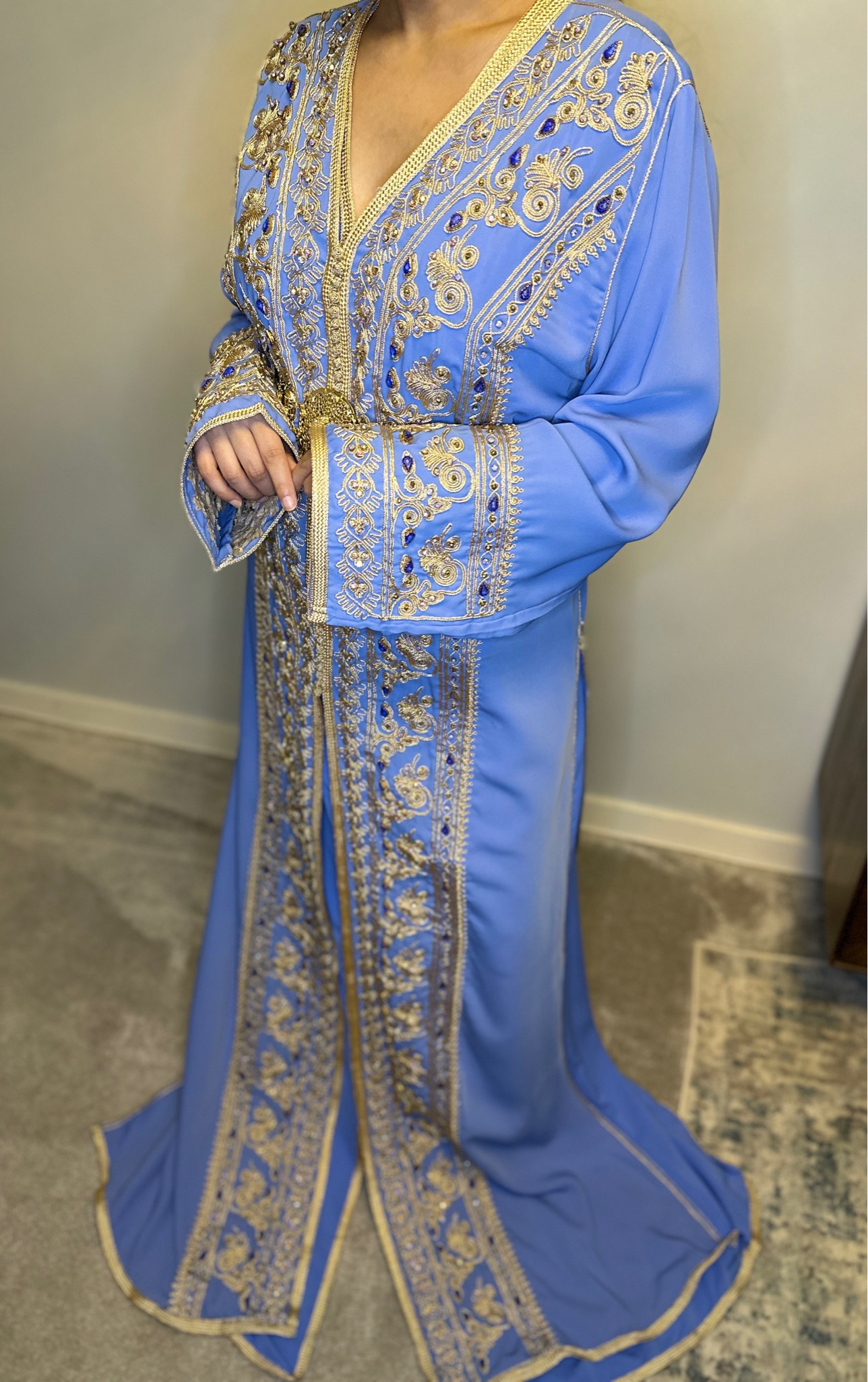 Moroccan Takchita In Light Blue