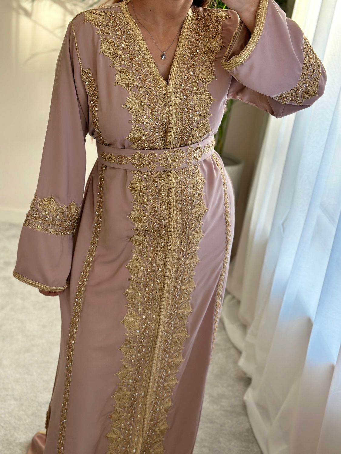 Kaftan AHLAM in Pink Nude