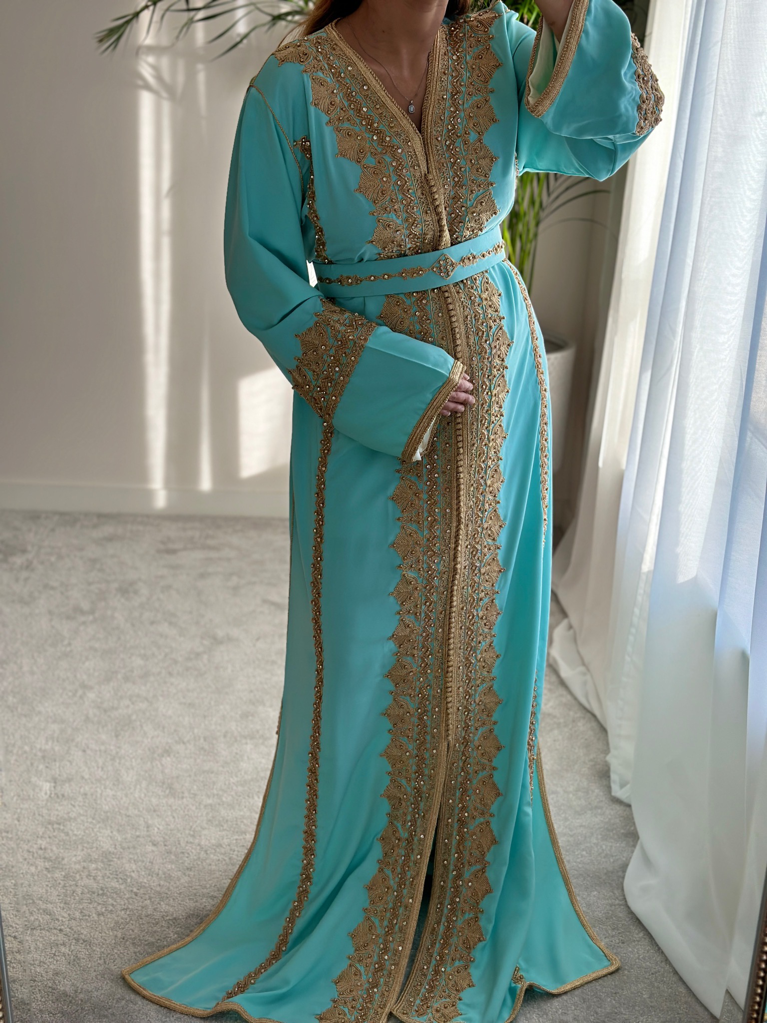 Kaftan AHLAM in Vivid Blue Sky