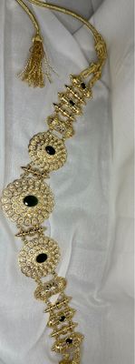 Gold Belt With Green Stone