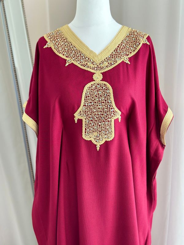 Premium Gandoura In Burgundy