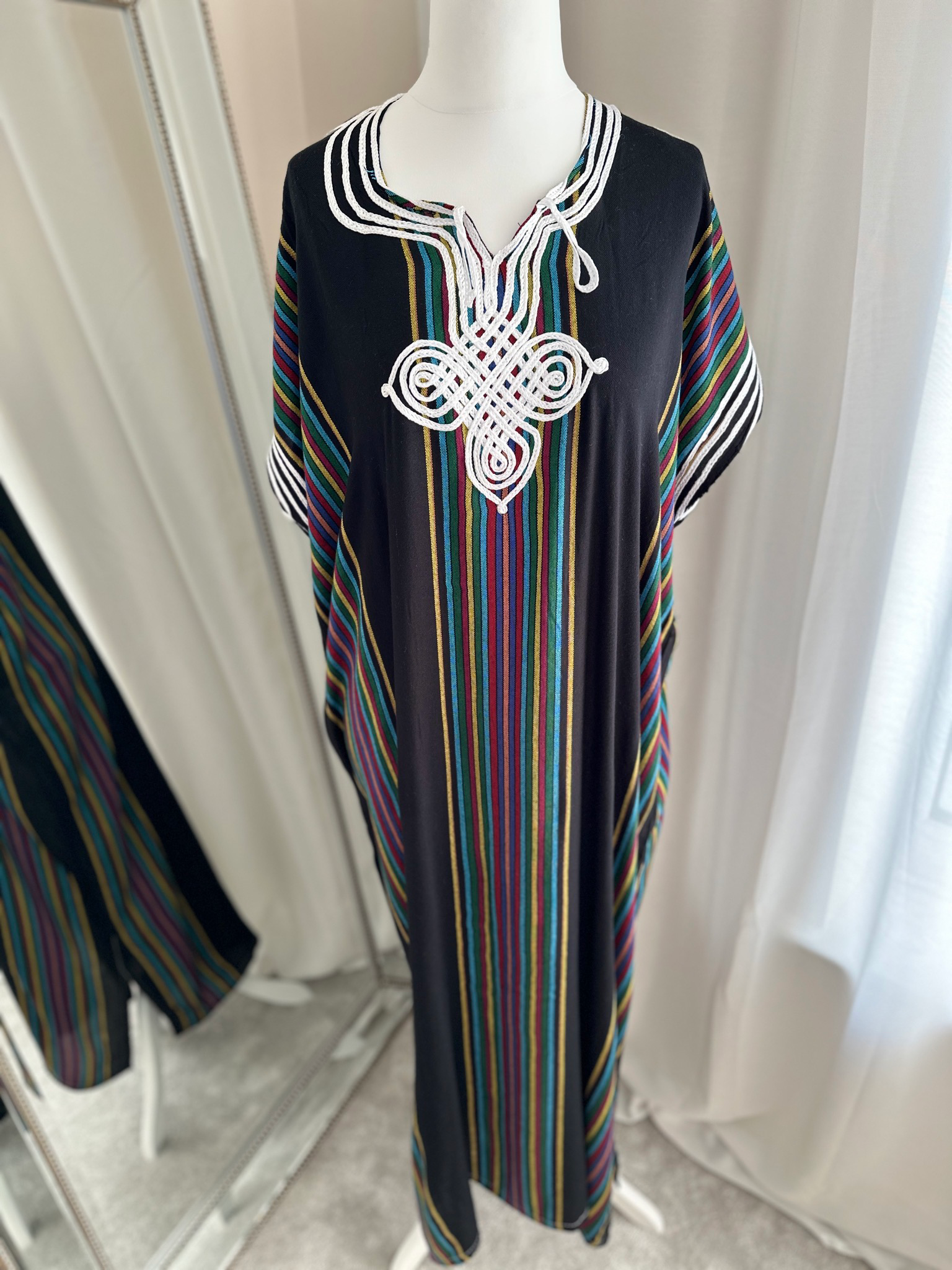 Moroccan Gandoura In Black