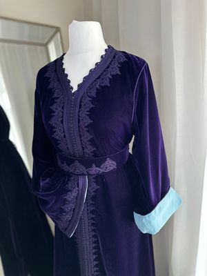 Kaftan Velvet In Dark Purple