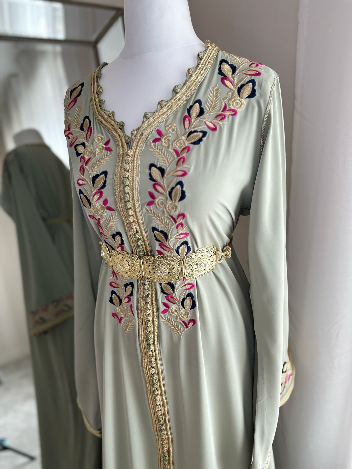 Kaftan Noura In Sage Green