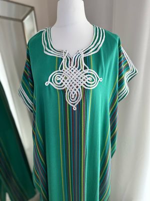 Moroccan Gandoura In Green