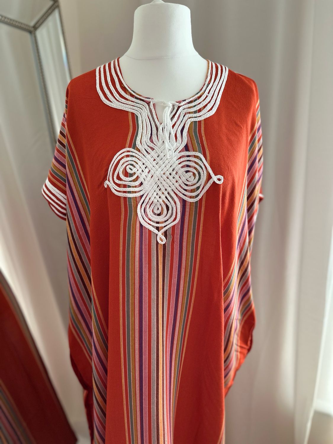 Moroccan Gandoura In Orange