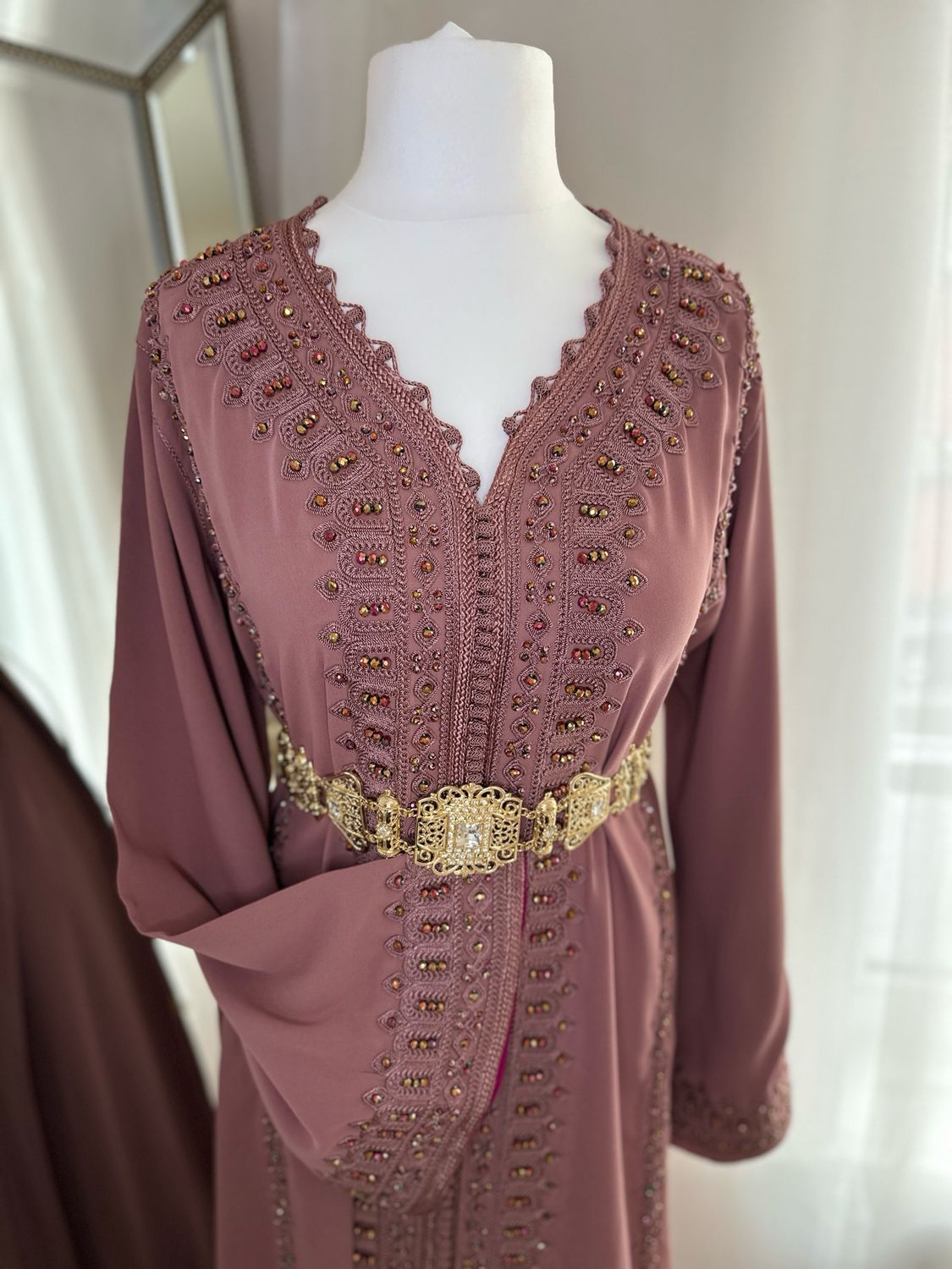 Kaftan In Dusty Pink