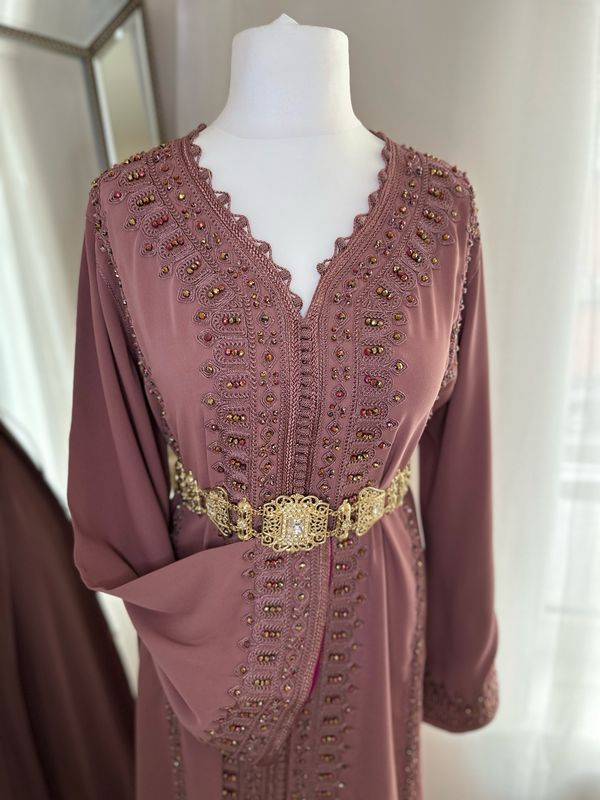 Kaftan In Dusty Pink
