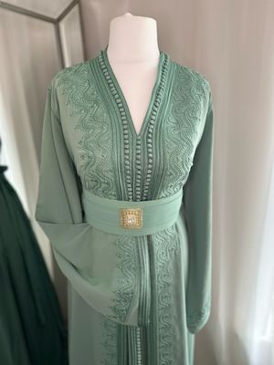 Takchita Hareem In Sage Green Takchita Hareem In Sage Green