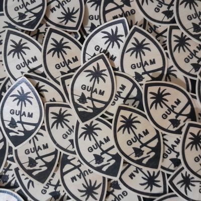 GUAM WOOD STICKER