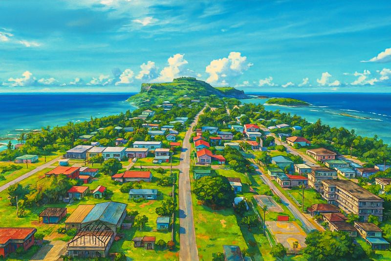 SONGSONG VILLAGE OVERLOOK, LUTA - MINI PRINT