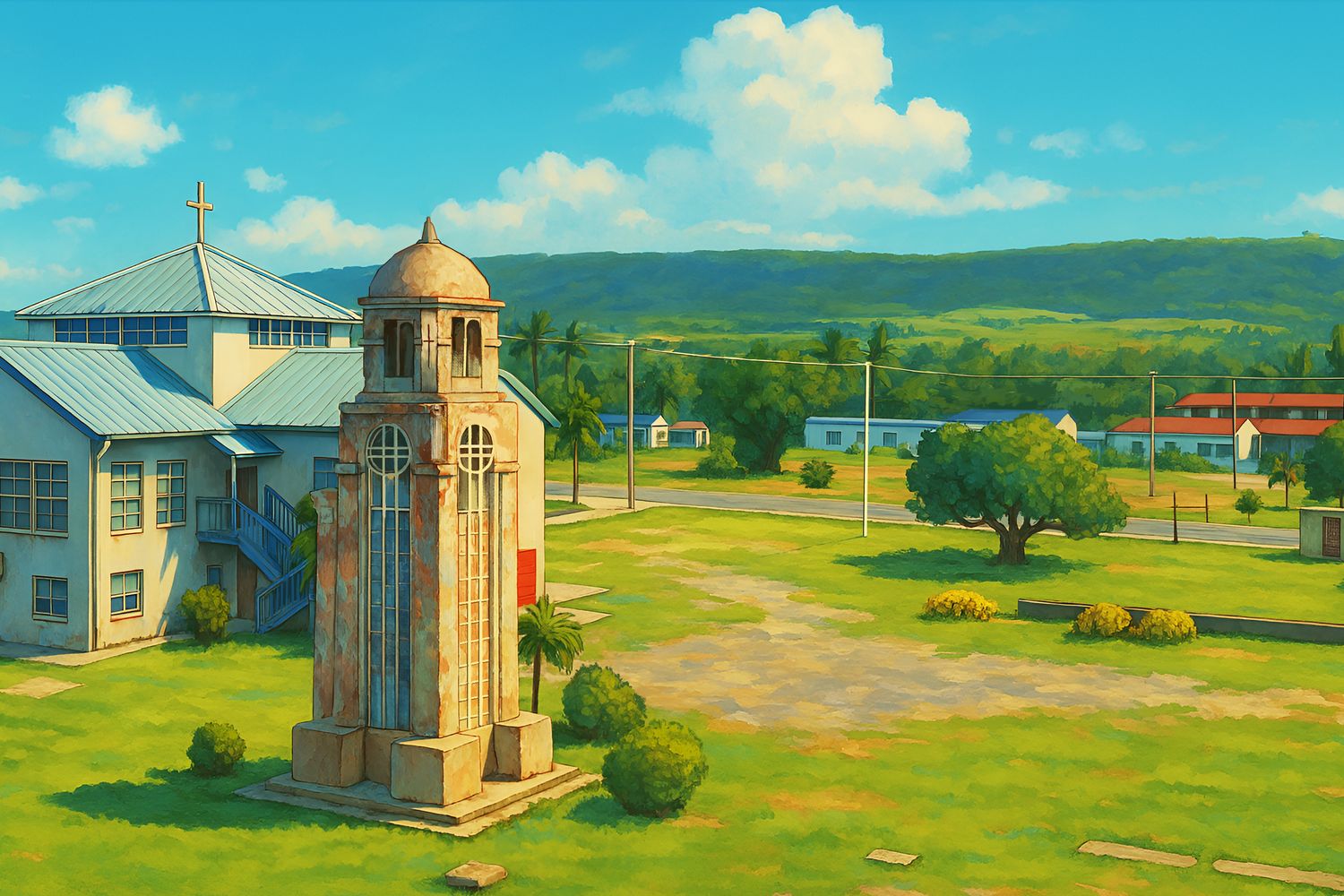 SAN JOSE CHURCH TOWER, TINIAN - MINI PRINT