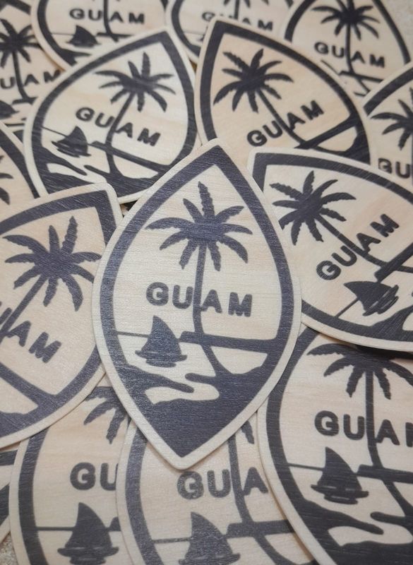 GUAM WOOD STICKER