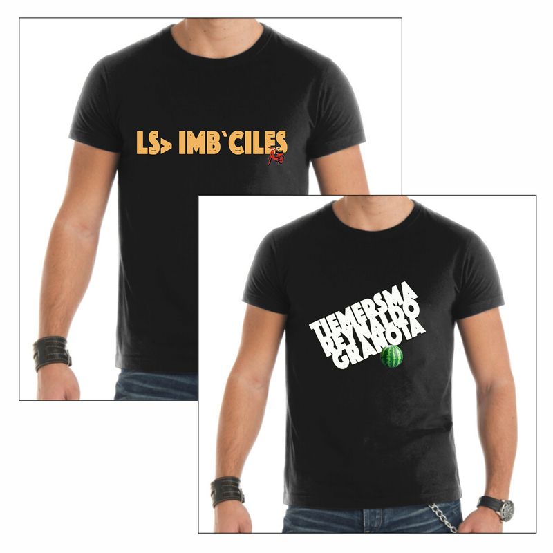 LOS IMBÉCILES - TIEMERSMA, REYNALDO &amp; GRANOTA - 2 CAMISETAS