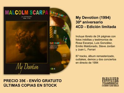 MALCOLM SCARPA - 4CD - MY DEVOTION 30º ANIVERSARIO