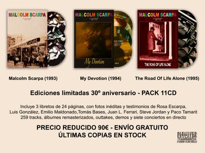MALCOLM SCARPA 30º ANIVERSARIO - PACK MALCOLM SCARPA + MY DEVOTION + THE ROAD OF LIFE ALONE (11 CD'S)