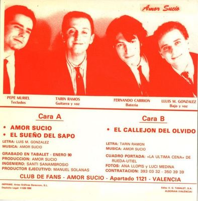 AMOR SUCIO - EL CALLEJON DEL OLVIDO - VINILO 7" - EP