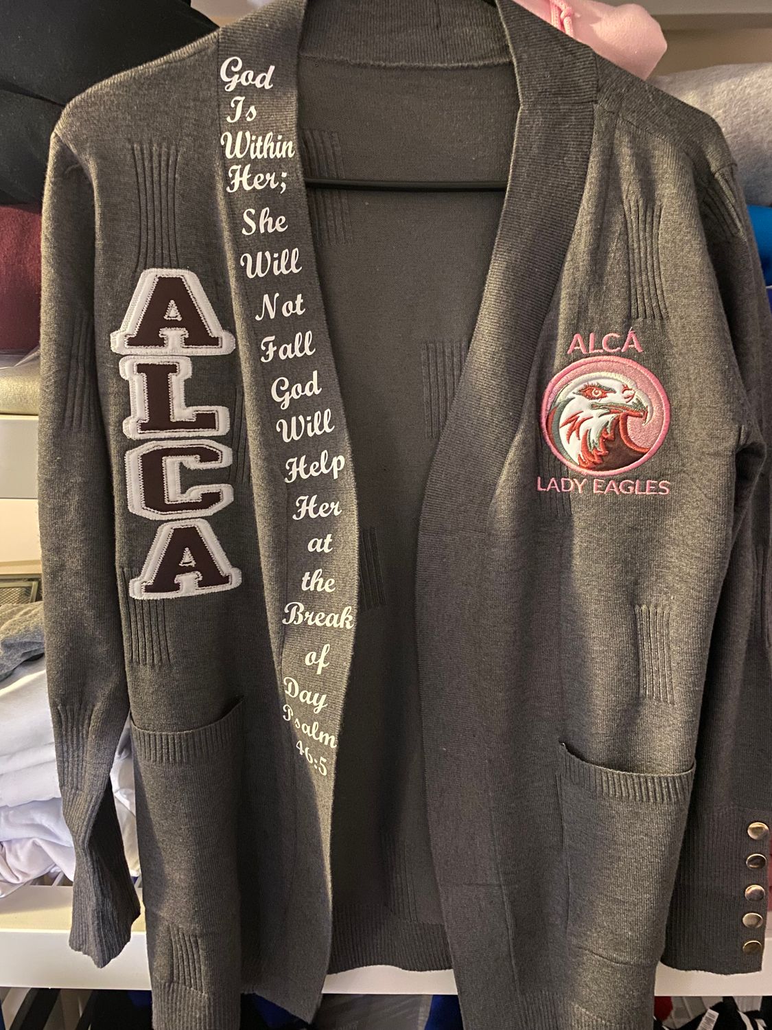 Custom Embroidered Chunky Knit Cardigan Sweater – Personalized for Your School, Club, or Business