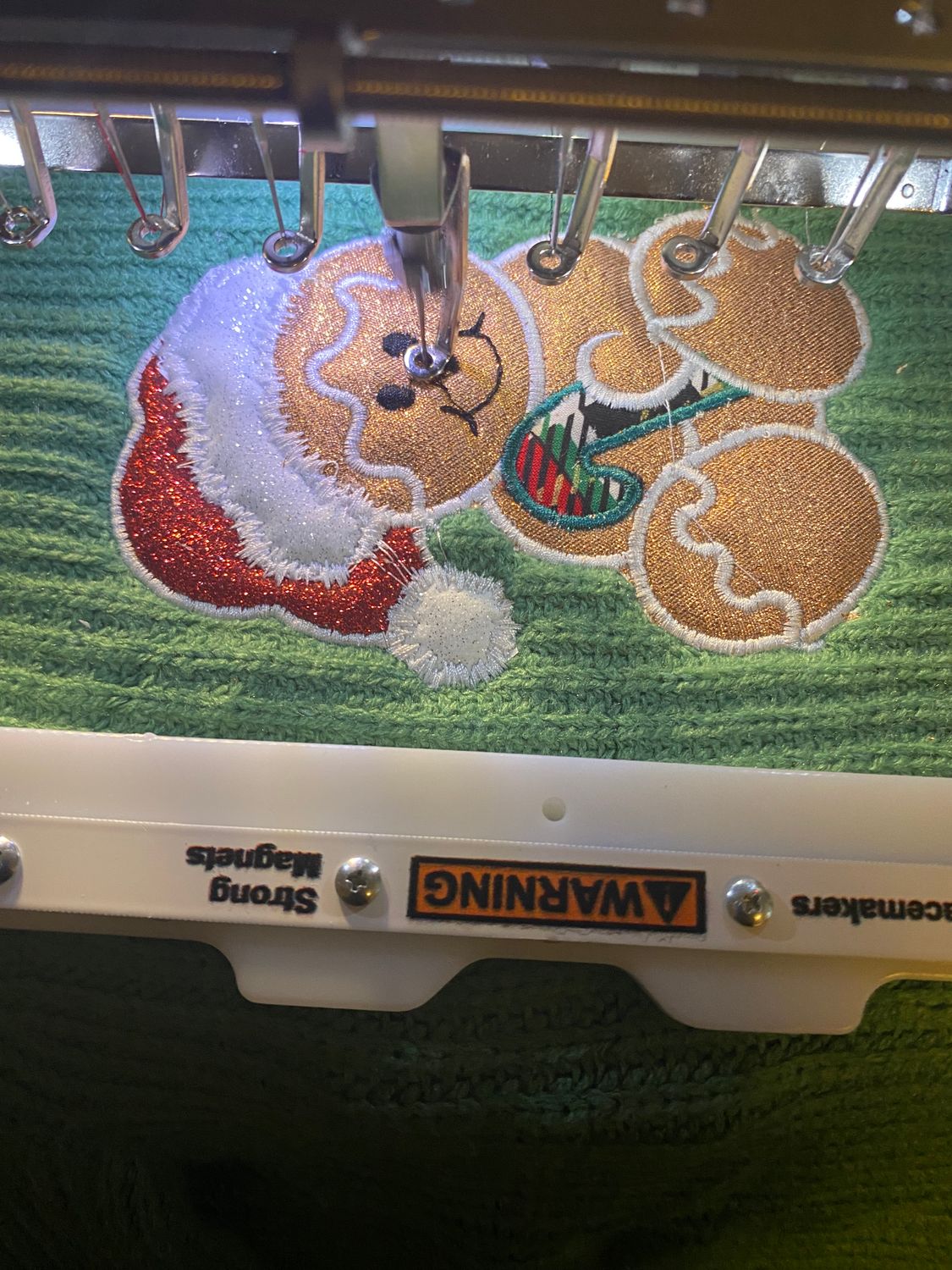 Gingerbread Appliqué Embroidery Cardigan Sweater (Limited Holiday Edition)