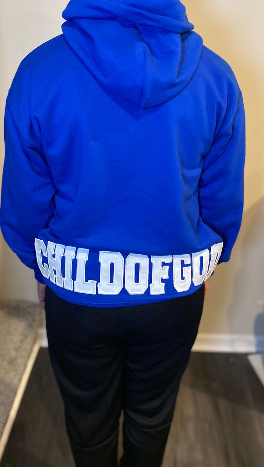 Child of God Embroidered Patch Hoodie – Back Bottom Placement