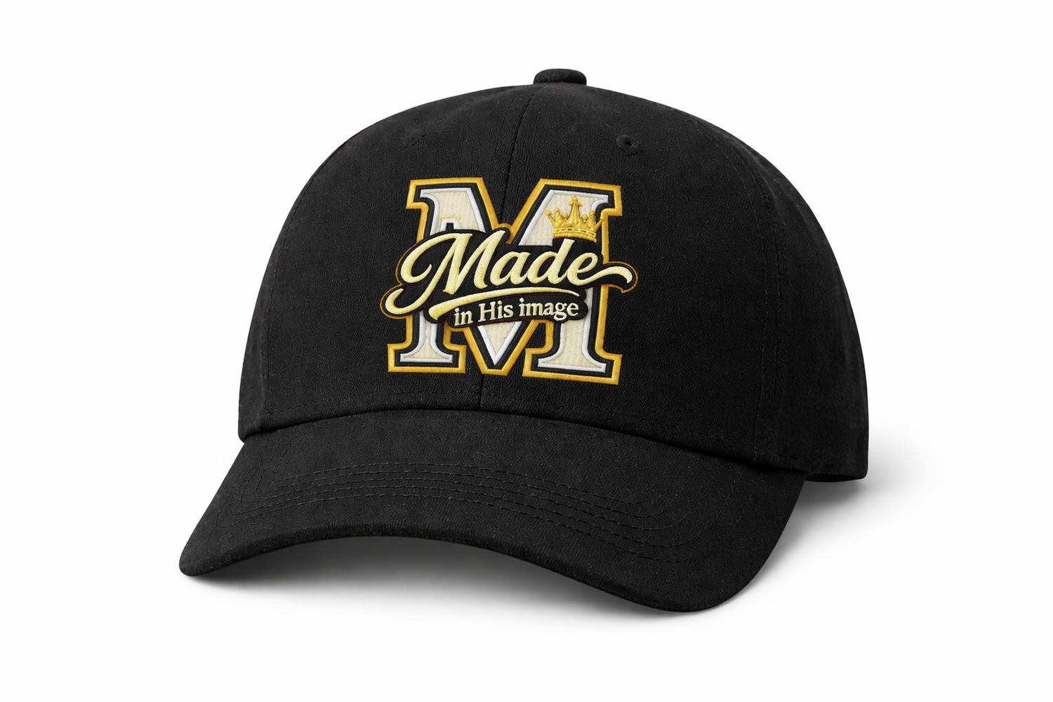 Made in His Image Dad Hat – Black / Gold / Red / White – Unisex