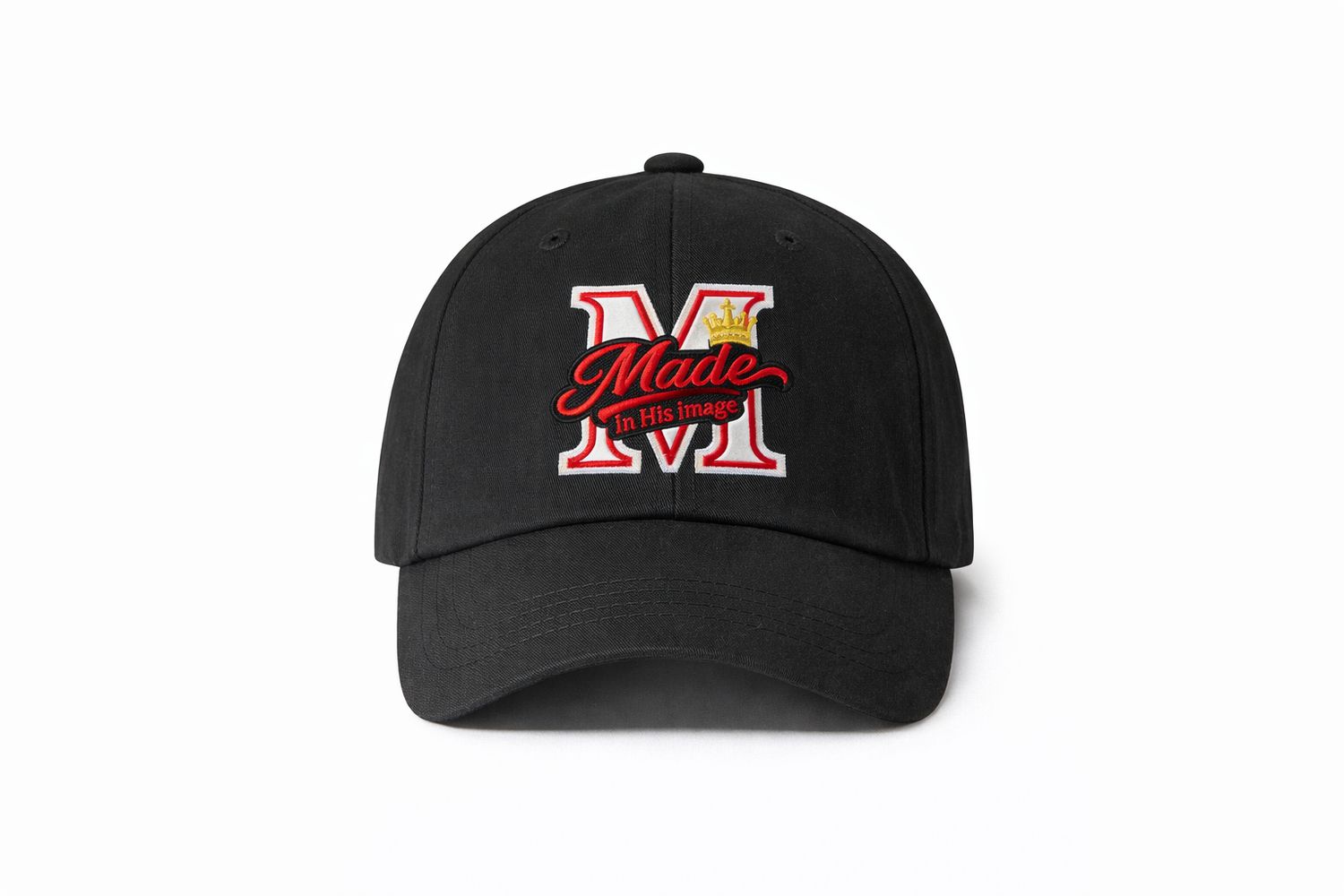 Made in His Image Dad Hat – Black / Gold / Red / White – Unisex