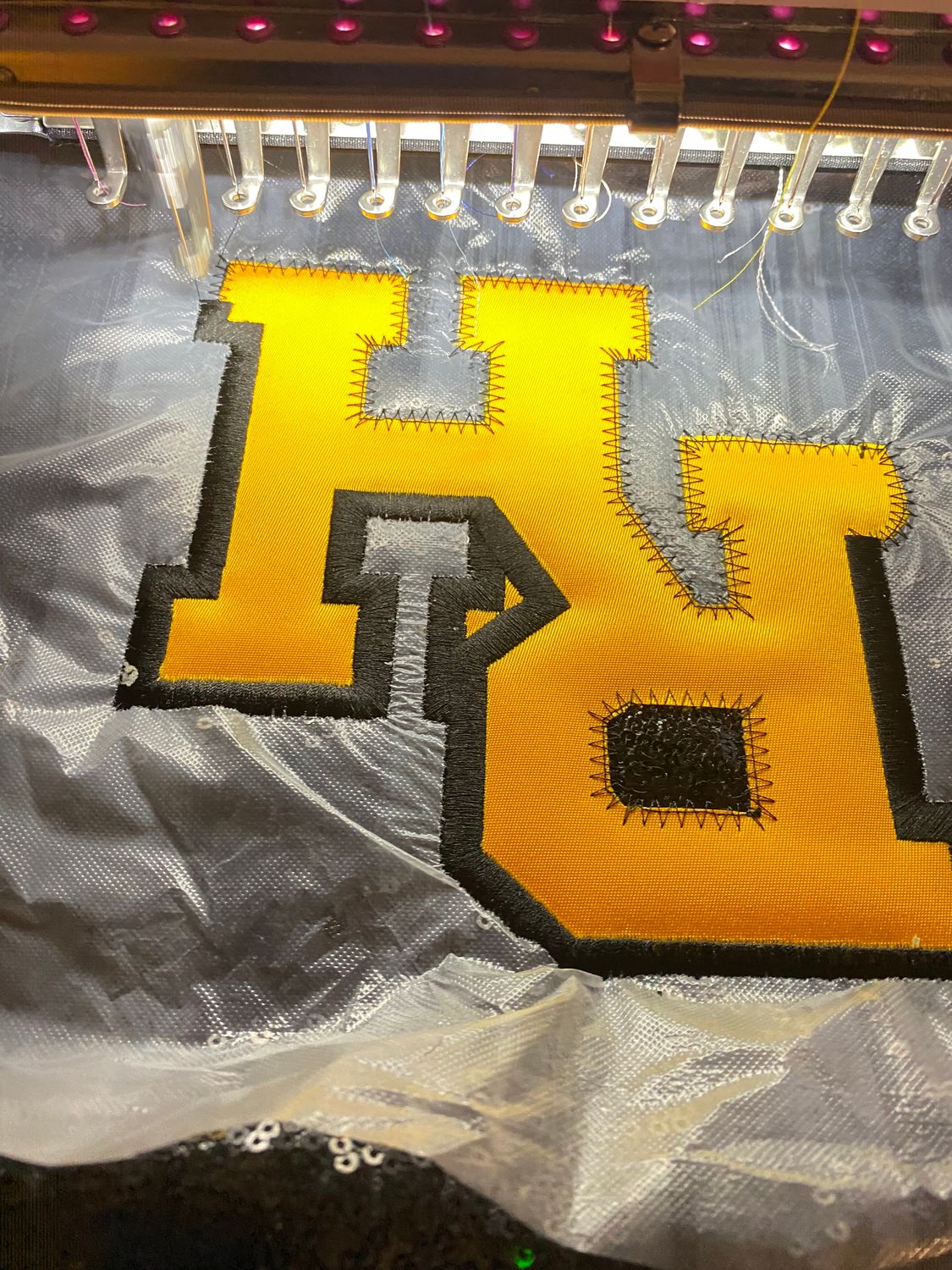 Custom Appliqué Embroidered Sweatshirt | Personalized Varsity Letters &amp; Numbers