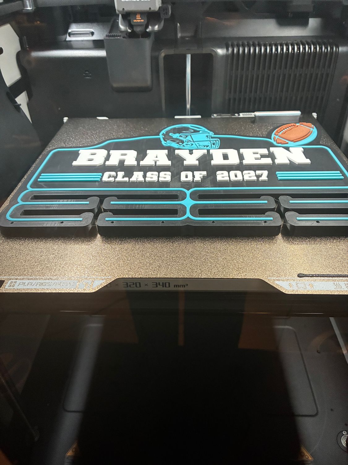 Personalized Football Senior 3D Wall Display