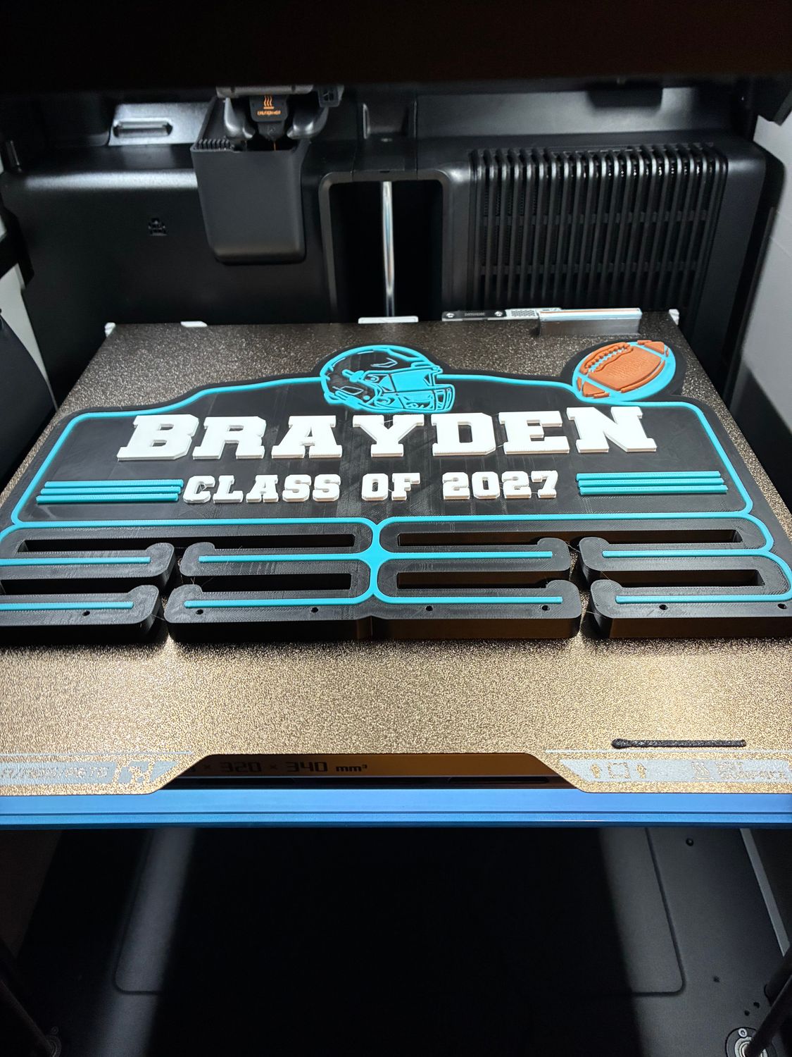 Personalized Football Senior 3D Wall Display