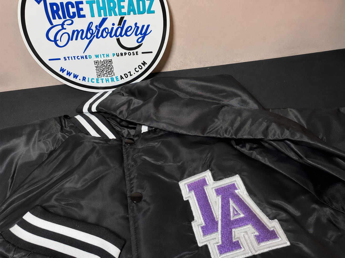 Custom Softball Mom Embroidered Appliqué Jacket