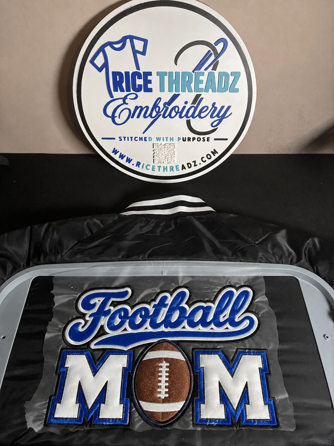 Custom Softball Mom Embroidered Appliqué Jacket