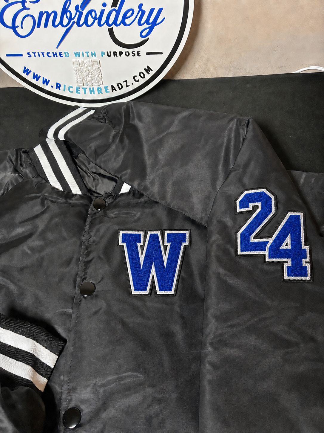 Custom Softball Mom Embroidered Appliqué Jacket