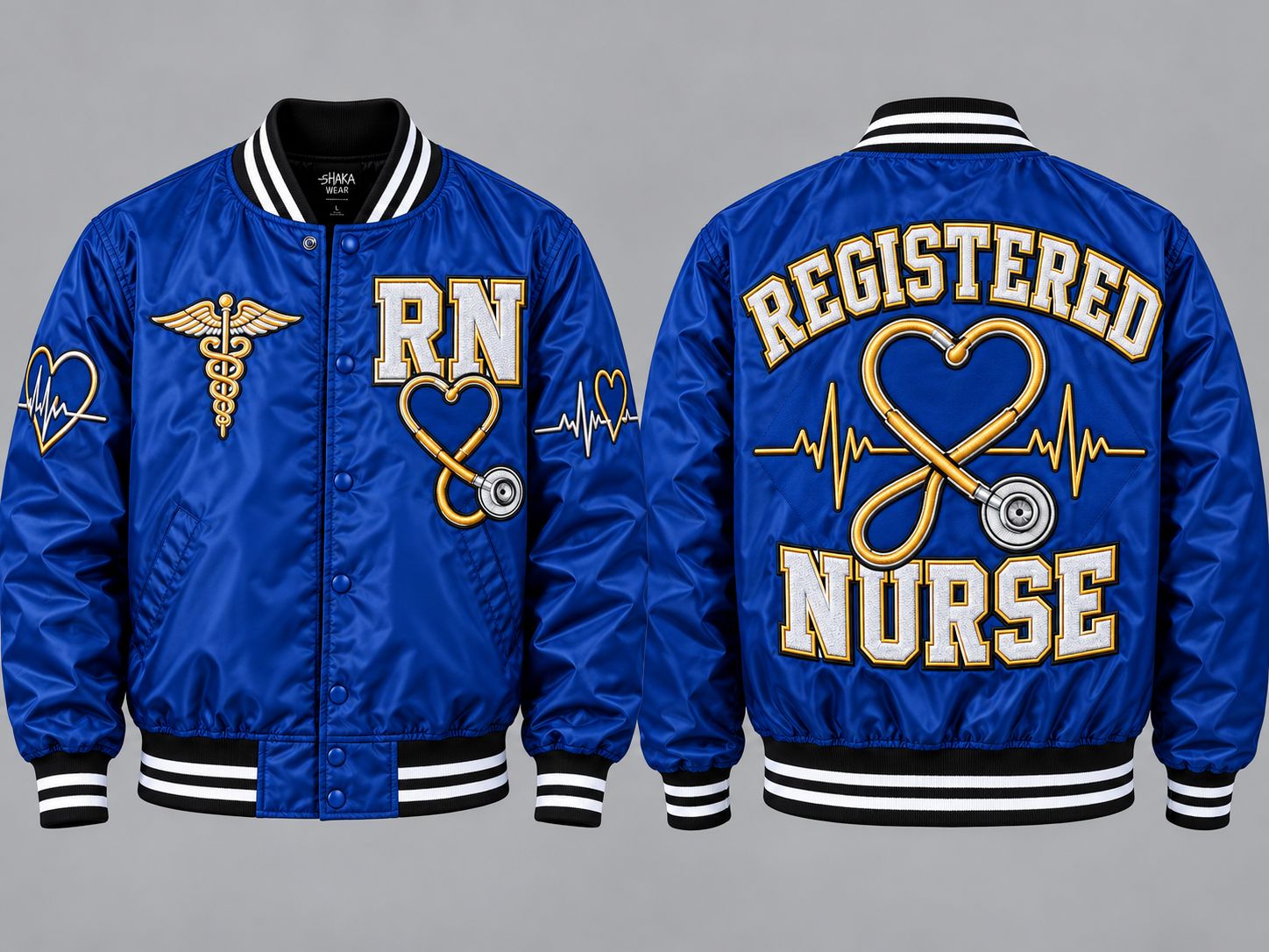 Custom Nurse Bomber Jacket | Embroidered Appliqué
