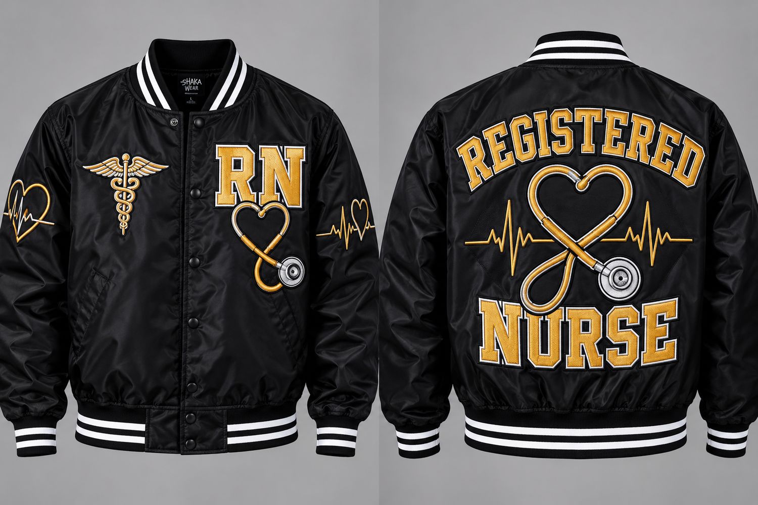 Custom Nurse Bomber Jacket | Embroidered Appliqué