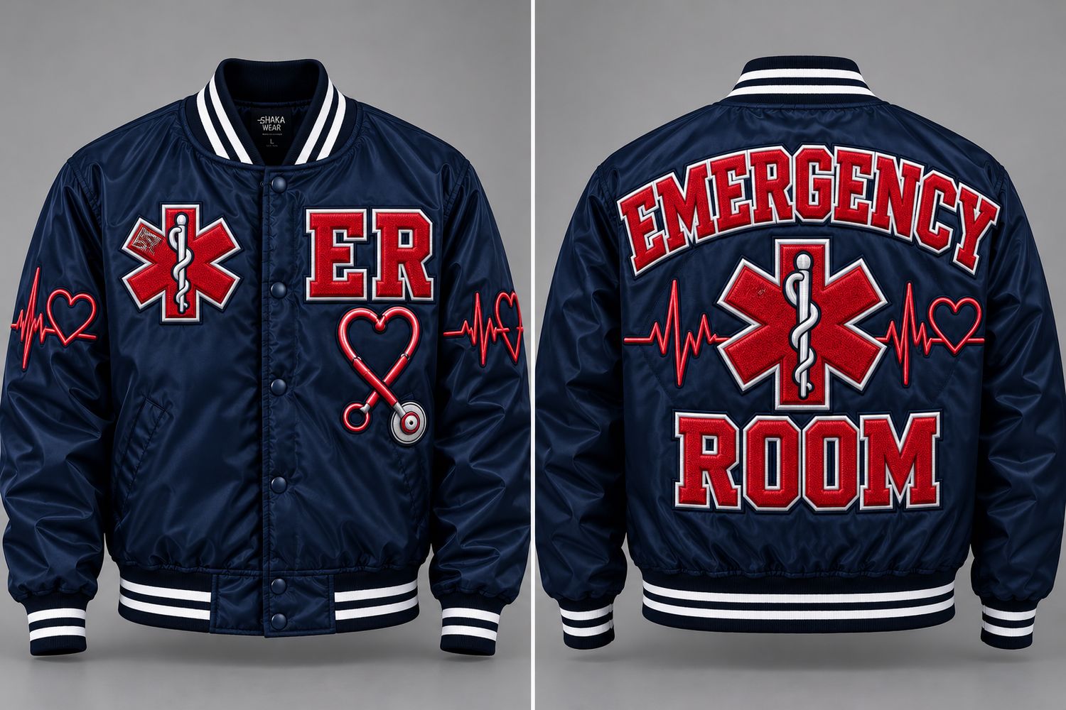 Custom Nurse Bomber Jacket | Embroidered Appliqué