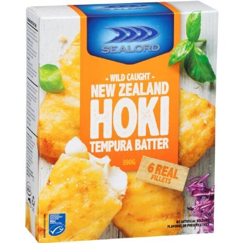 Hoki NZ (Wild Caught) Tempura Batter Fillets (450 Grams)