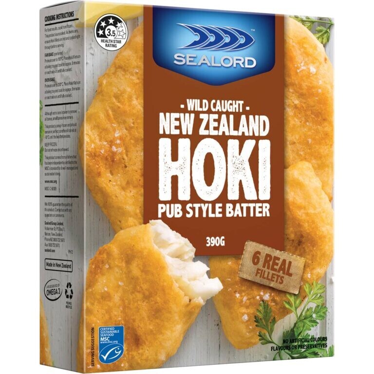 Hoki NZ (Wild Caught) Pub Style Batter Fillets (450 Grams)