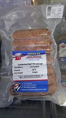 Thin Beef Cumberland Sausage