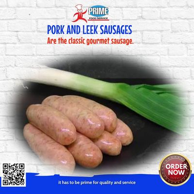 Pork & Leek Gourmet Sausages